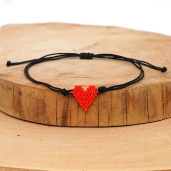 

Go2boho MIYUKI Tiny Bracelet Pulseras Mujer Moda 2020 New Heart Bracelets For Women Love Couples Friendship Jewelry Gift For Her