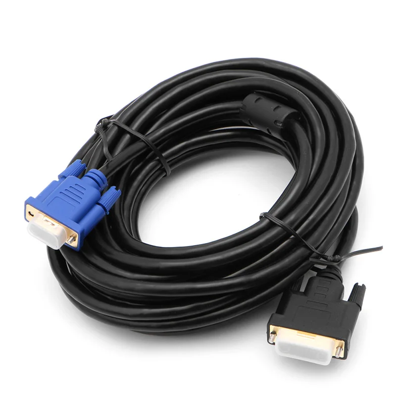 DVI I Dual Link (24 + 5) штекер для видеокабеля VGA монитора ПК 6 26FT|Кабели VGA| |
