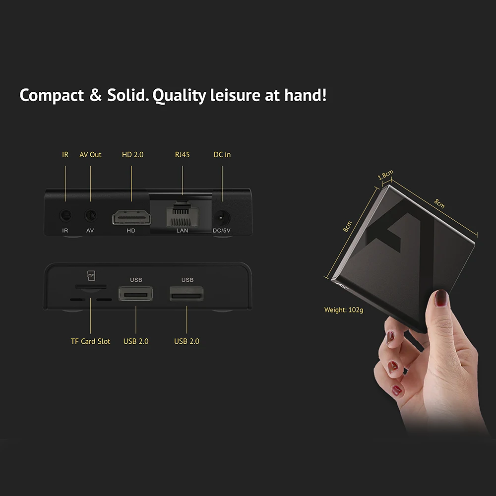 Smart tv Box A968 ТВ-приставка Android 9,0 4K медиаплеер 2 ГБ/16 ГБ S905W четырехъядерный смарт-приставка wifi приставка Android tv