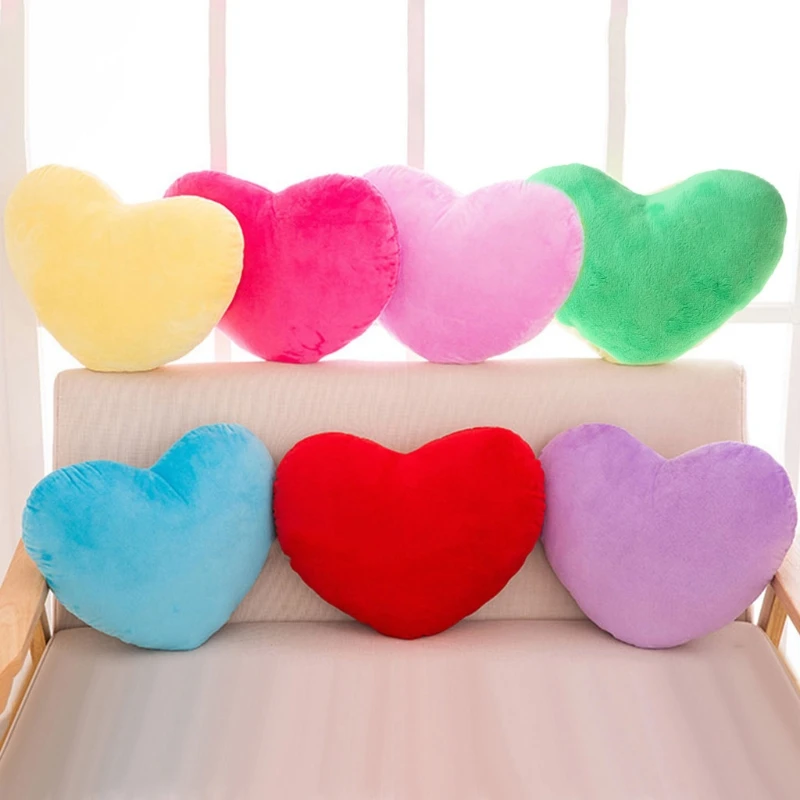Heart Shaped Pillow 15cm Heart Shape Decorative Throw Pillow PP Cotton Soft Creative Doll Lover Gift