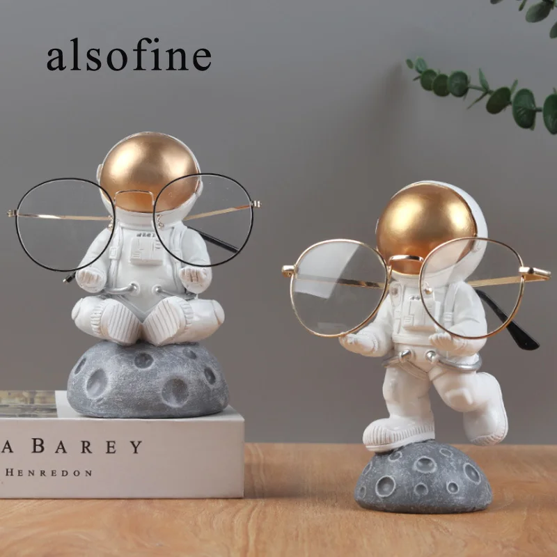 Hot Sale Creative Astronaut Glasses Bracket Glasses Shop Display Stand Desktop Glasses Bracket Pen Display Stand Gift Decoration