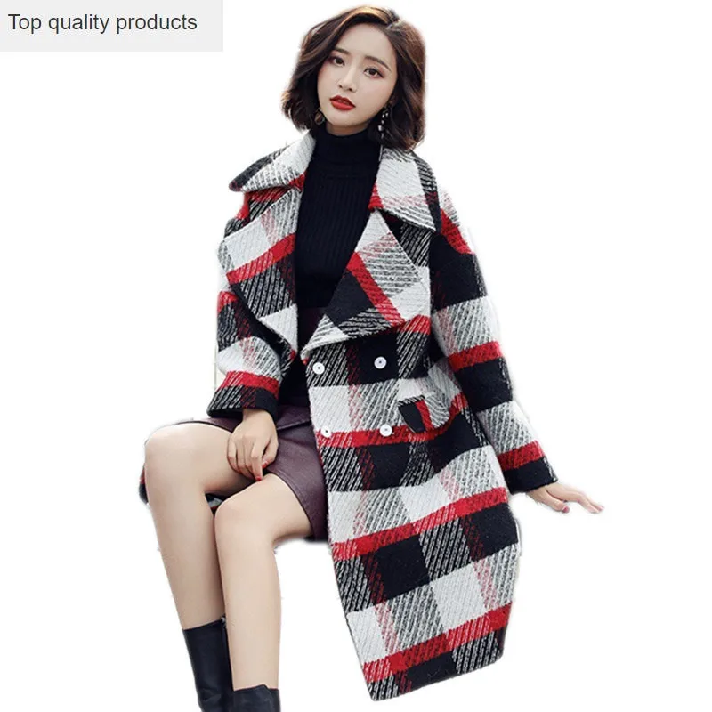 Модное шерстяное Женское пальто 2020 новые осенние и зимние повседневные