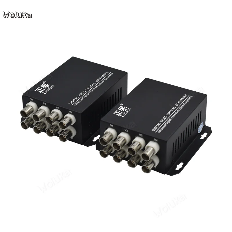 Optical transceiver 8 channel video with one way reverse data cell monitoring analog digital fiber converter CD50 W02