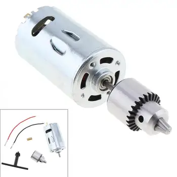 

DC 12V-36V Mini 555 Motor Hand Drill with Ball Bearing Big Power and 0.3-4mm JTO Chuck for Milling Machine / Drilling Machine
