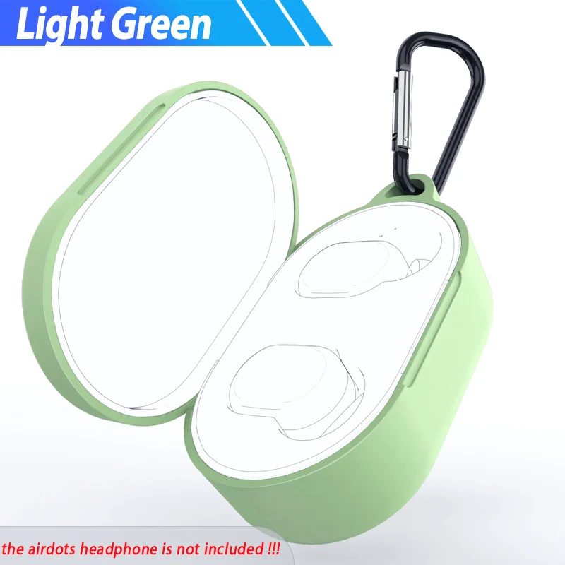 Мягкий силиконовый чехол из ТПУ для Xiaomi mi Airdots Red mi Airdots чехол Tws чехол s для Red mi-airdots защитные чехлы Coque Funda, чехол - Цвет: Green