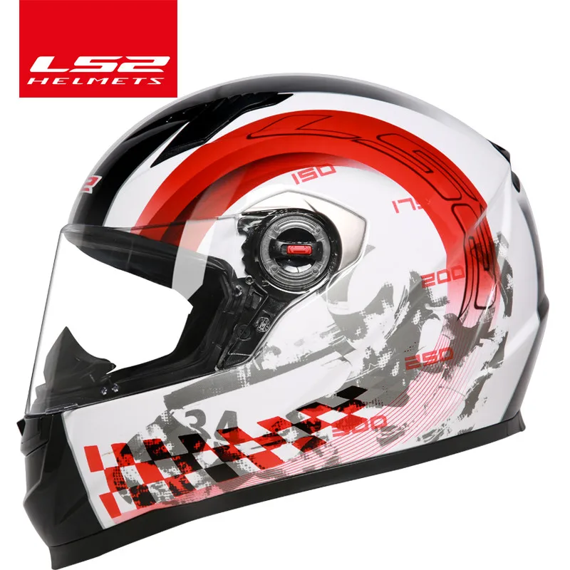 LS2 FF358 moto rcycle шлем анфас LS2 alex barros гоночные шлемы casque casco moto ECE Сертификация - Цвет: Red stick