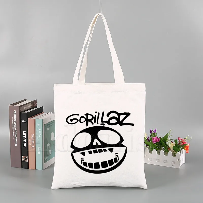 Gorillaz рок-группа chakahan лапша Murdoc Russel хозяйственная сумка с принтом оригинальный