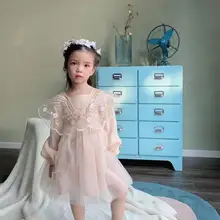 Новое платье для девочек модные весенние платья принцессы для девочек 3-8 лет C561