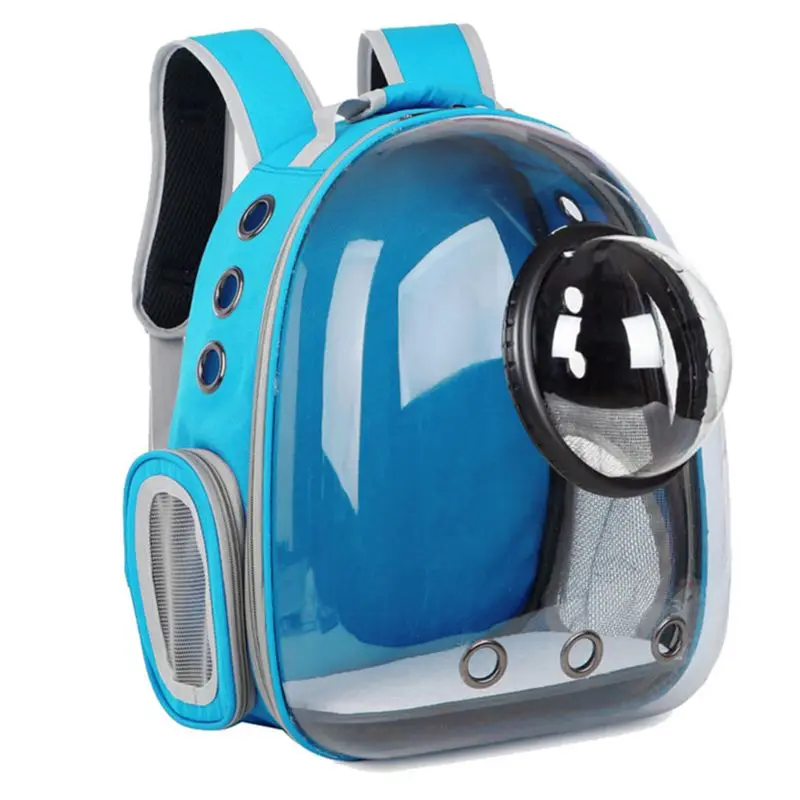 light blue Собака кошка щенок рюкзак космонавта космическая капсула дышащая сумка для путешествий на открытом воздухе - Цвет: light blue