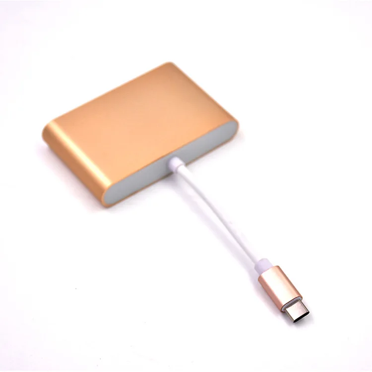 "E ZHOU" EZTC31258 USB 3,1 тип-c к VGA+ HDMI+ 3,5 мм аудио интерфейс конвертер