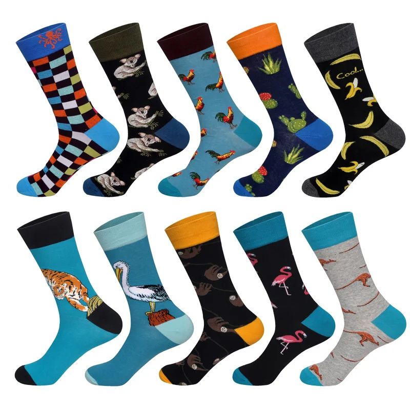 10 пар/лот, Harajuku носки, мужские носки, британский стиль, хип-хоп, 33 варианта и комбинация, теплые хлопковые носки - Цвет: Lot 24