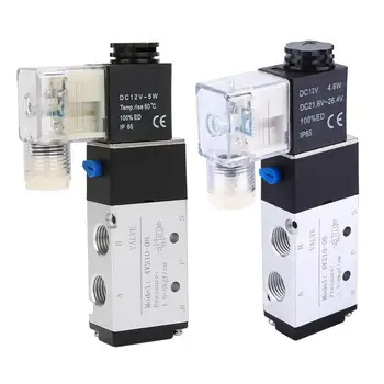 

4V210-08 Solenoid Air Valve 2 Position 5 Port Pneumatic Control Valve Internal Guide Mode 2 Position 5 Port Solenoid Air Valve
