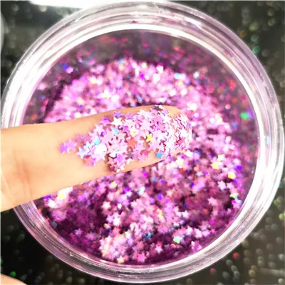 laser pink purple 3 мм блестящая Звезда ультратонкие Блестки для дизайна ногтей мини блестка ЭО-дружественная блестка из ПЭТ для украшения маникюра Конфетти Для ногтей 8 г - Цвет: laser pink purple