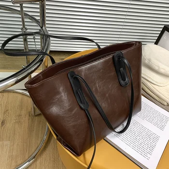 

Sense of Quality Large Capacity Bag New Trendy Korean Versatile One-shoulder Fashionable Hand-held Tote 2020 Autumn and Winter