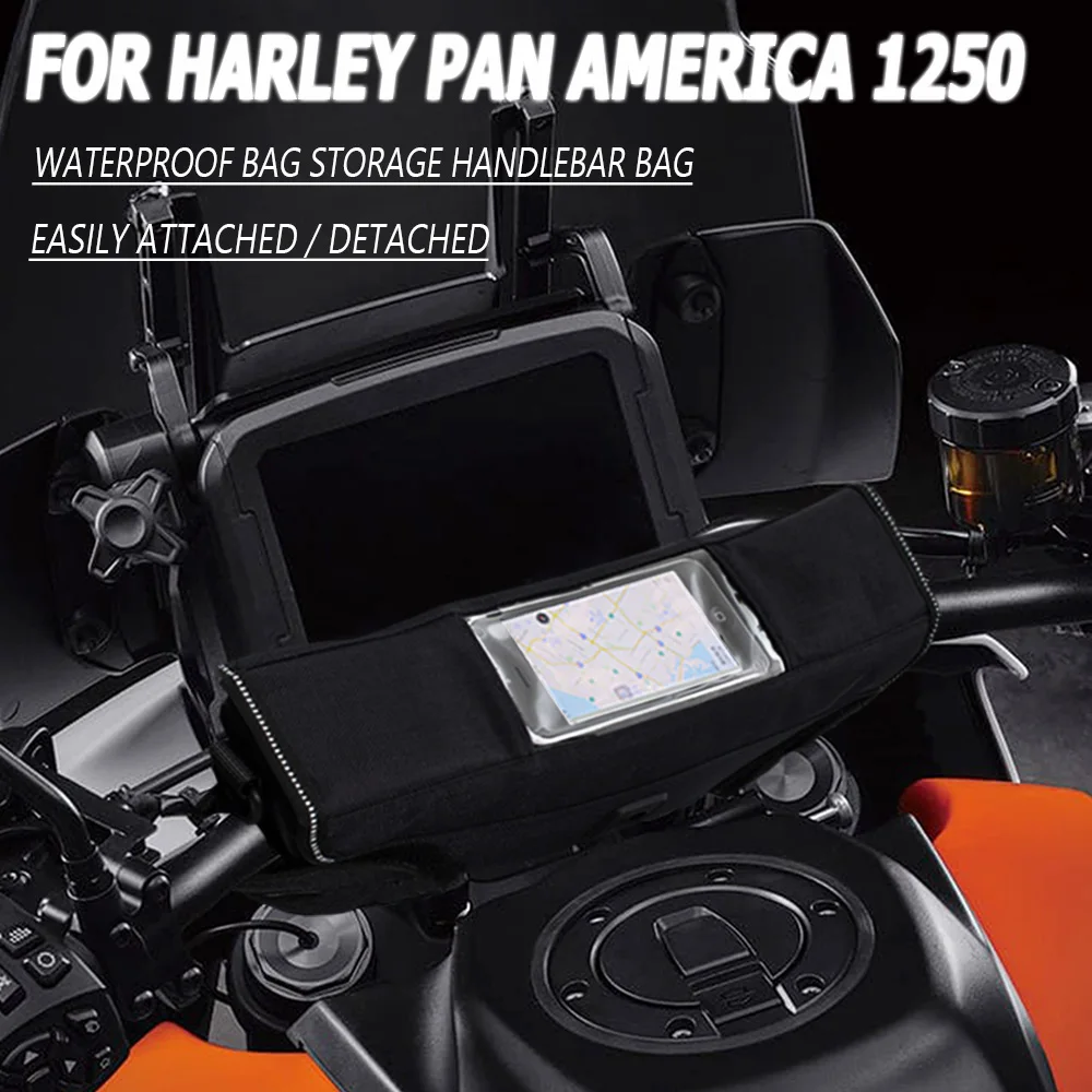 

Motorcycle Accessories Waterproof Bag Storage Handlebar Bag Travel For Harley PAN AMERICA 1250