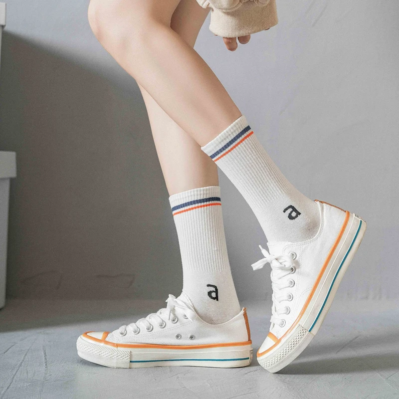 

New Arrival Letters Socks Women Harajuku Ins Hip Hop Fashion Tide Streetwear Funny Cute Cotton Pop Long Sockken Female