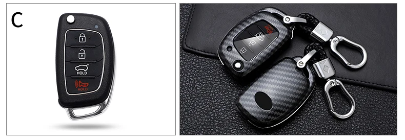 Carbon Fiber Car Smart Key Cover Case For Hyundai iX20 i30 i40 ix35 ix25 Tucson Verna Sonata Protect Button Shell Accessories - Hdf8077d770064e05910b25d7ffe99b6ft