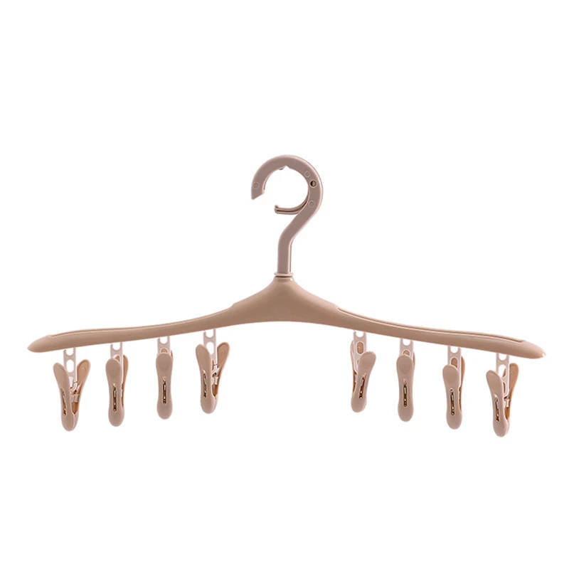 High Quality Hanging Dryer 8 Clips Laundry Clothes Pegs Hanger Underwear Socks Hanger Plastic Organizer Drying Pegs - Цвет: BG
