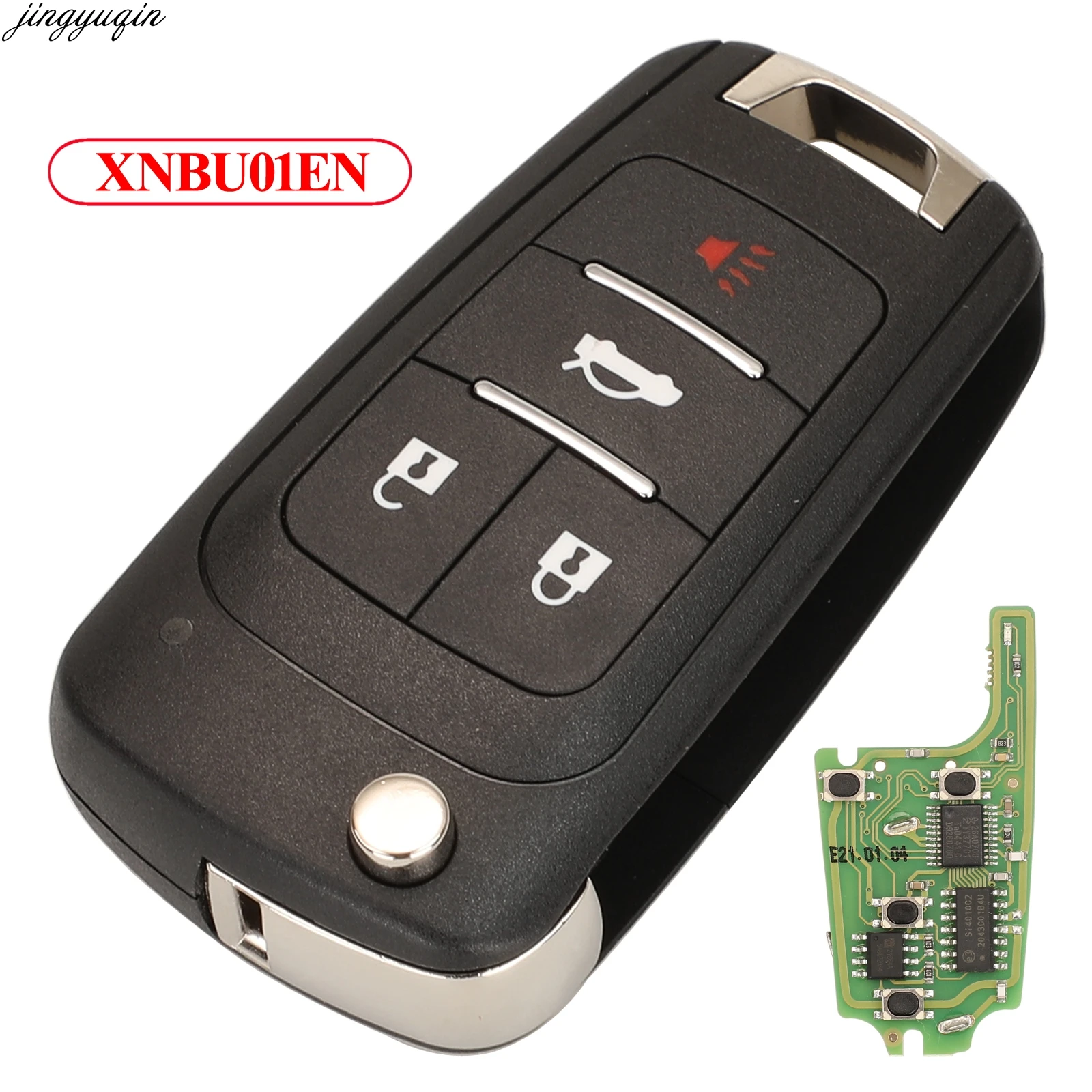 

Jingyuqin XNBU01EN Universal VVDI Wireless Remote Control Car Key For Xhorse VVDI2 Mini Key Tool Buick Flip Style 4 Buttons