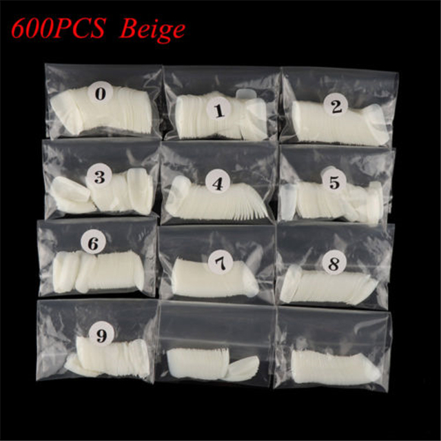 Transparent/Natural Ballerina Nail Art Tips False Coffin Nails Art Tips Flat Shape Full Cover Manicure Fake Nail Tips