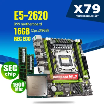 

Atermiter X79 X79G motherboard set with LGA2011 combos Xeon E5 2620 CPU 2pcs x 8GB = 16GB memory DDR3 RAM 1600Mhz PC3 12800R
