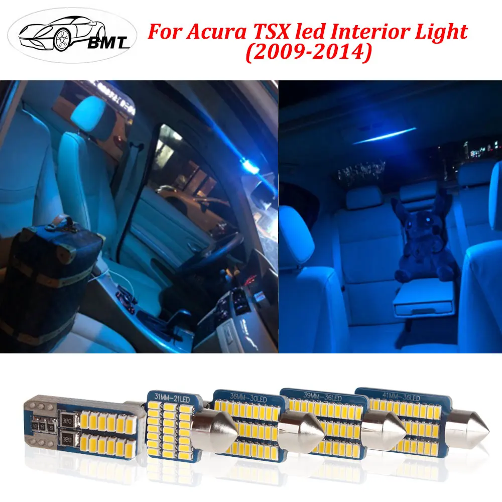 BMT14Pcs Canbus No Errore белый теплый белый кристалл синий светодиодный светильник посылка комплект+ инструмент для 2009-2013 Acura TSX