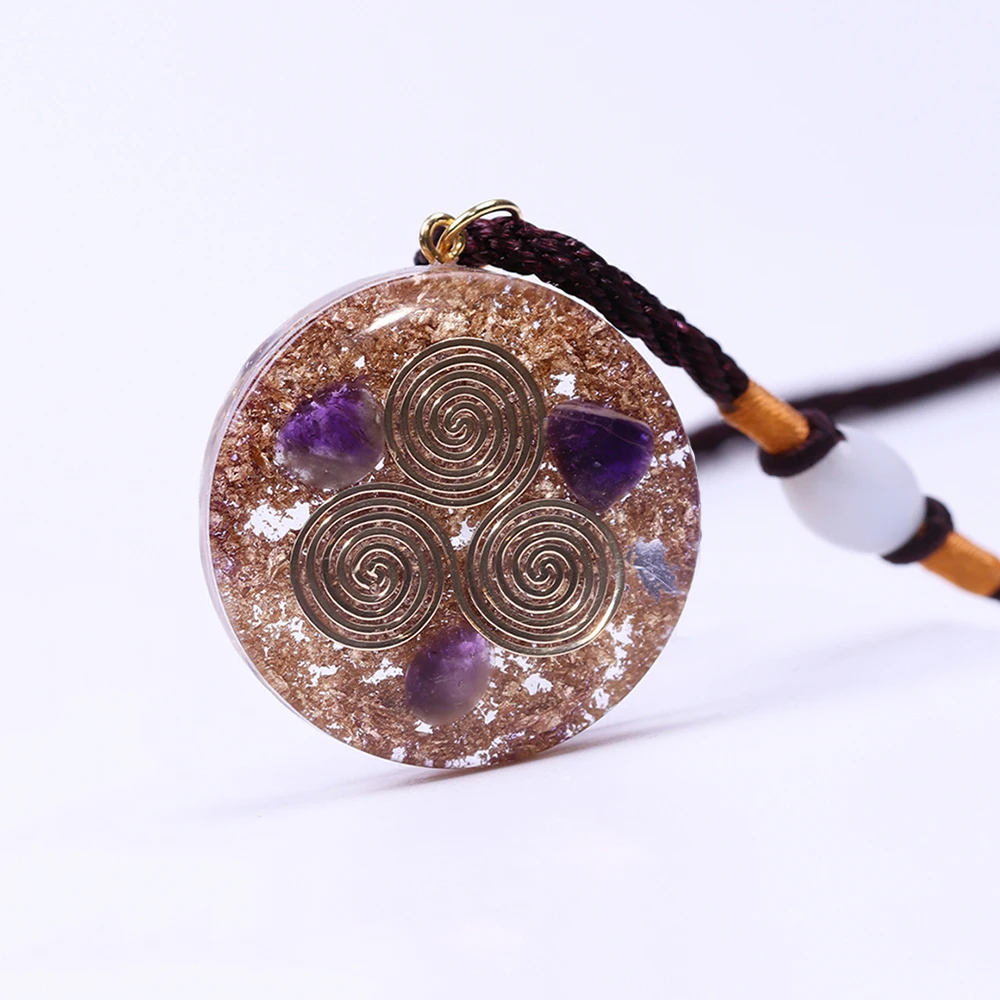 REIKI Orgonite энергетическая подвеска переносная цепочка для свитера с натуральным