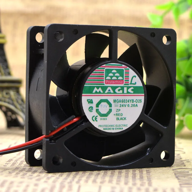 MGA6024YB-O25 6025 24V 0.2A 6 см защиты электродвигателя Вентилятор охлаждения