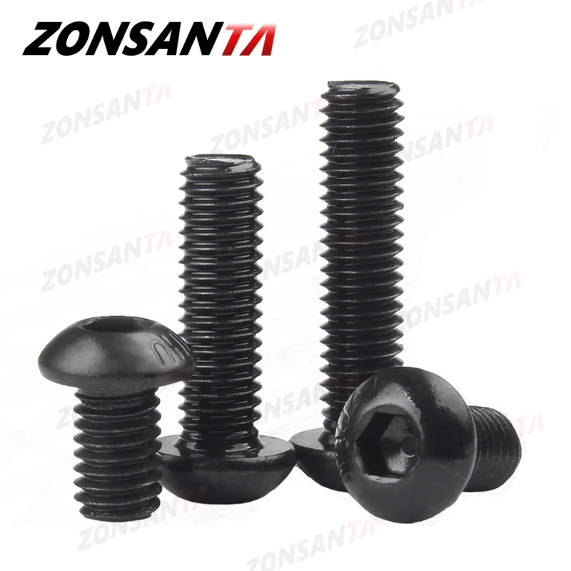 Hex Socket Screw M2 M2.5 M3 M4 M5 M6 Grade 10.9 Round Carbon Steel