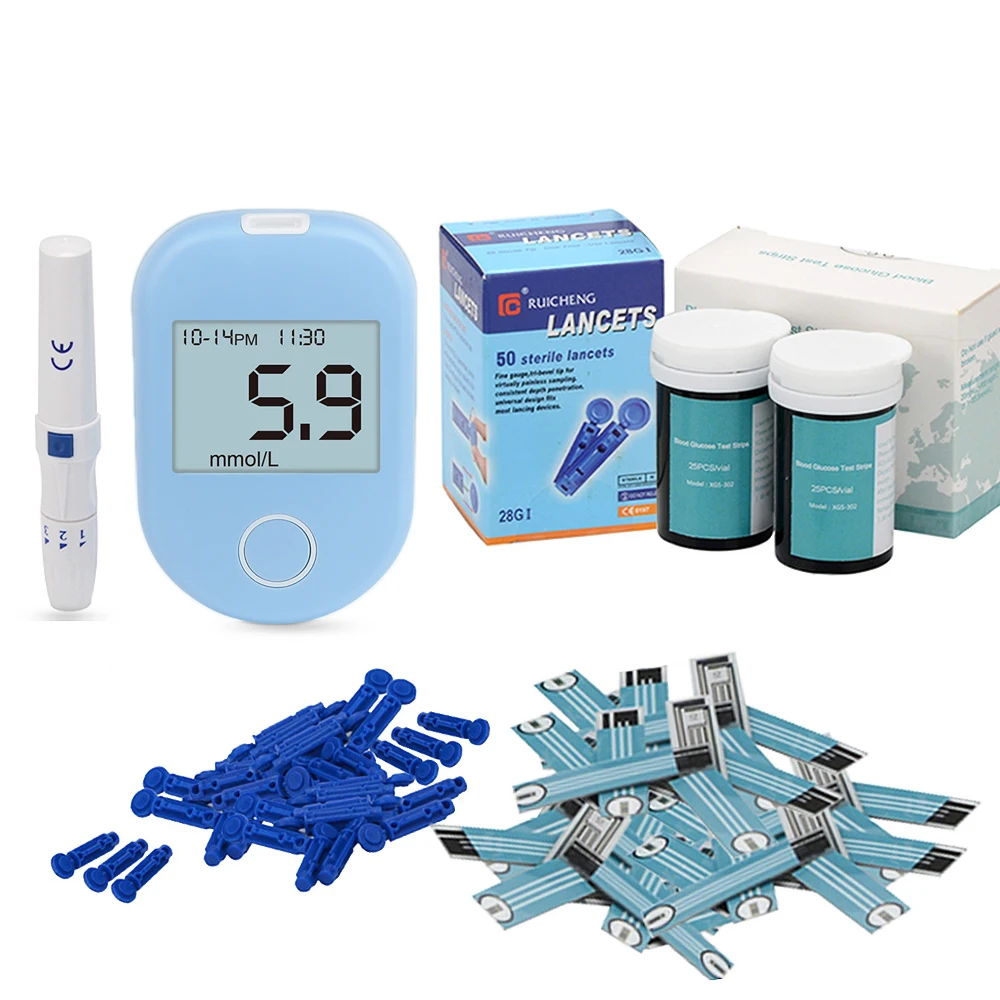 

Medical Blood Glucose Meter Glucometer Diabetic Sugar Gluco Meter Diabetes Tester Or Test Strips Lancets Health Care Tools