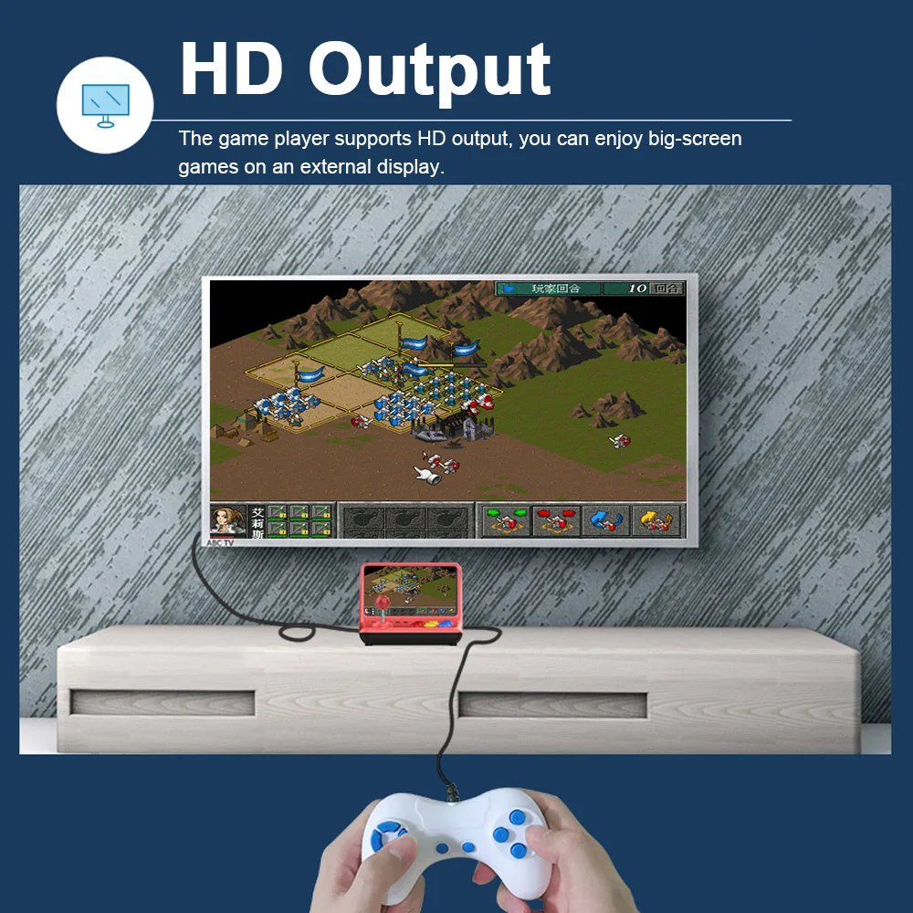 Игровая консоль Ручной игровой аркадный джойстик Встроенный 2400 игр 9 0 дюймовый
