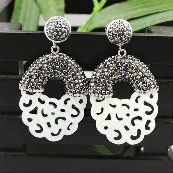 

4pair/lot Fashion popular crystal inlay earring, crystal inlay jewelry,earring cheap accessories