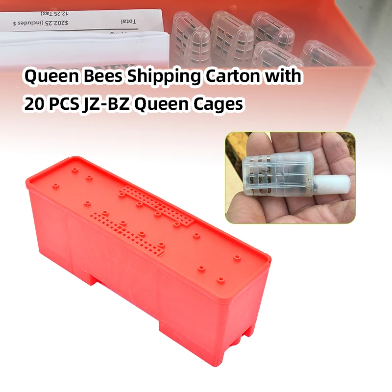 Bee Queen Transport Cage Beekeeping tool hive insect equipment box cell 20 units 