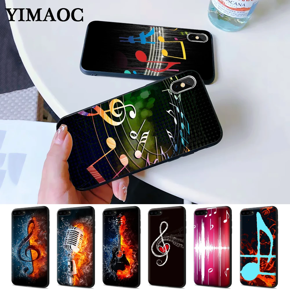 

Music symbol Silicone Case for iPhone 5 5S 6 6S Plus 7 8 X XS Max XR