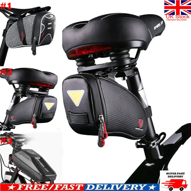 Waterproof Outdoor Bike Saddle Bag Nylon Bicycle Under Seat Rear Storage Tail Pouch Waterproof MTB Mountain Bike Back Tail Bag