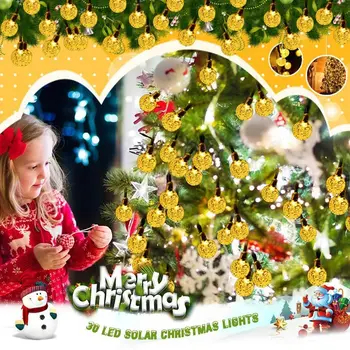 

Hot New Solar Powered 30 LEDs String Light Waterproof Outdoor Garden Path Yard Decor Lamp Luces Led Decoracion Fairy Lights S7#5