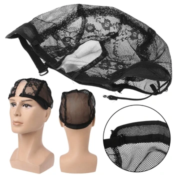 

U Part Wig Cap With Lace Net For Making Wigs With Adjustable Straps Glueless