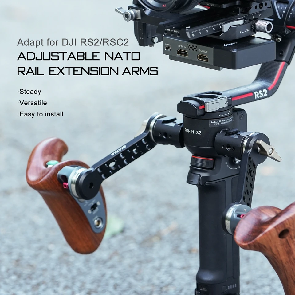 Tilta Adattatore da Guida NATO a Rosetta Lato Destro Compatibile con DJI RS4 /RS4 Pro/RS3/RS3 Pro/RS2/RSC2 Gimbal TGA-NRA-R