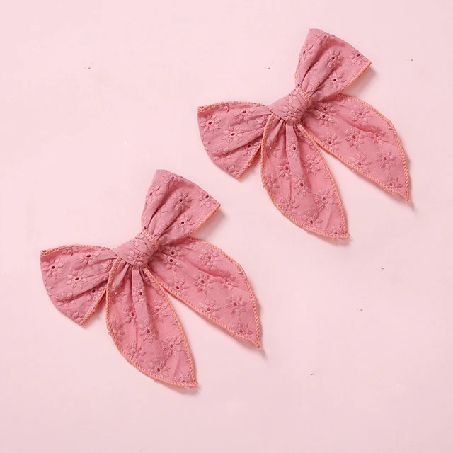 2Pcs Hair Pins For Baby Girls Hair Clips Bows Barrette Princess Clip Children Kinder Haar Accessoires Jacquard Hairpin Hairgrip 4