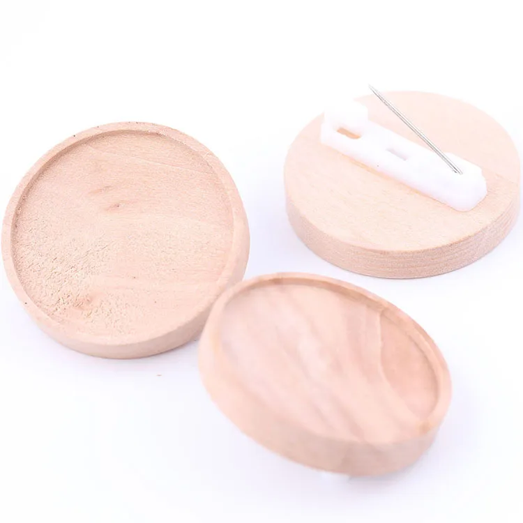 Shukaki 10 шт. подходят 25 мм круглые кабошоны деревянные базовые параметры брошки diy Деревянные пустые ободки лотки для изготовления тараканов