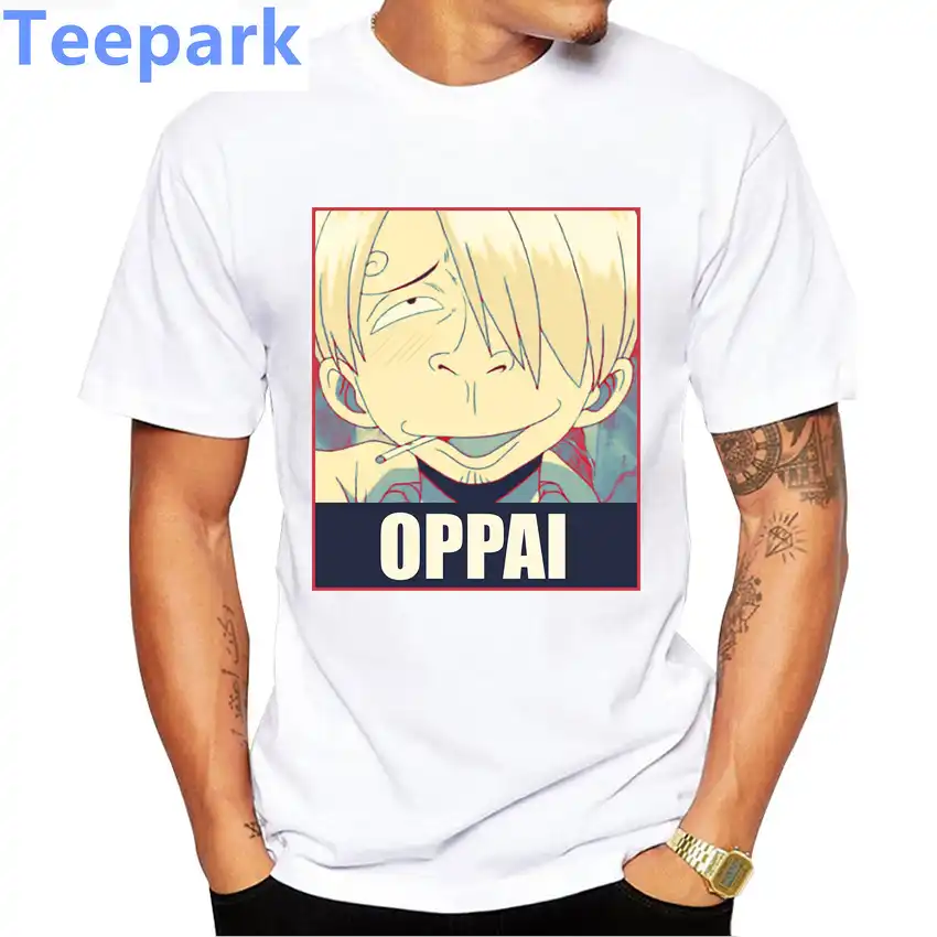 日本アニメスタイルワンピース サンジおっぱい恋人プリントtシャツ明野姫島おっぱい少年tシャツファッションヒップホップ男性半袖 T Shirts Aliexpress