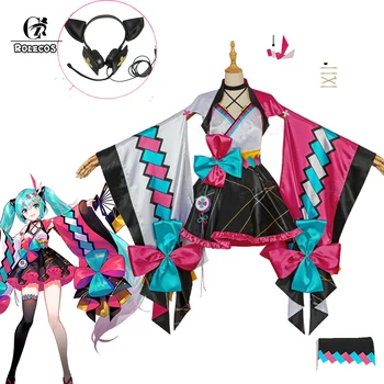 

ROLECOS Anime Vocaloid Hatsune Miku Cosplay Costumes 2020 MAGICAL MIRAI Vocal Concert Costume Dress Skirt Full Set