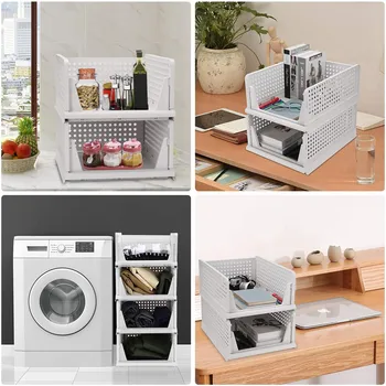 

1Pcs Wardrobe Oversized Storage Foldabl Basket Multi-function Rack for Home Organizer органайзер