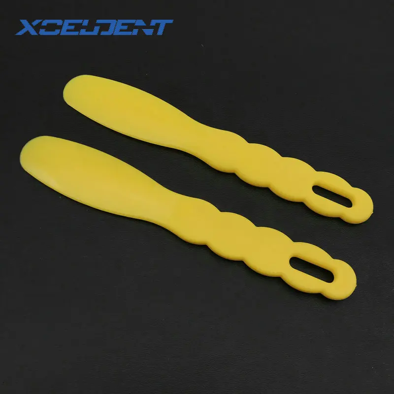 Yellow 2 шт альгинатный Ассорти Стоматологическая лаборатория пластичный смешивающий шпатель для Импресса стоматологический матириал - Цвет: Yellow