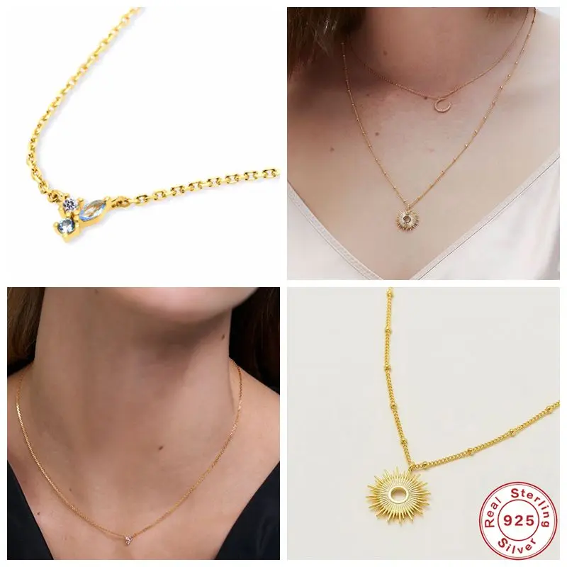 

Aide European and American Trend Light Luxury S925 Sterling Silver INS Wind Diamond Bee Necklace For Women Ladies Souvenir Gifts