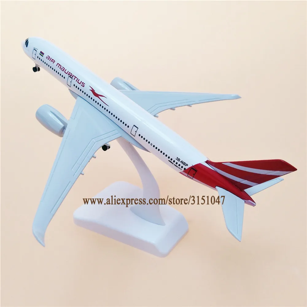 20 см AIR Mauritius Airbus 350 A350 Airways модель самолета из сплава металла литье под давлением
