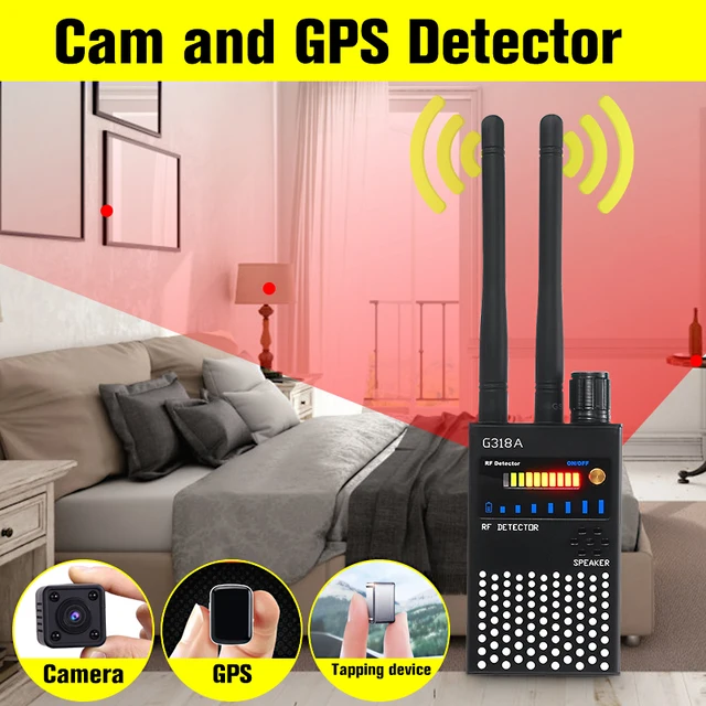 $US $28.02  G318A Dual antenna Black Multi-function GPS Detector GSM Audio Bug Finder RF-Tracker RF Detector An