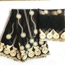 hot sale african bazin riche getzner nouveau with beads french embroidered tulle lace for wedding wholesale price 5+2yards