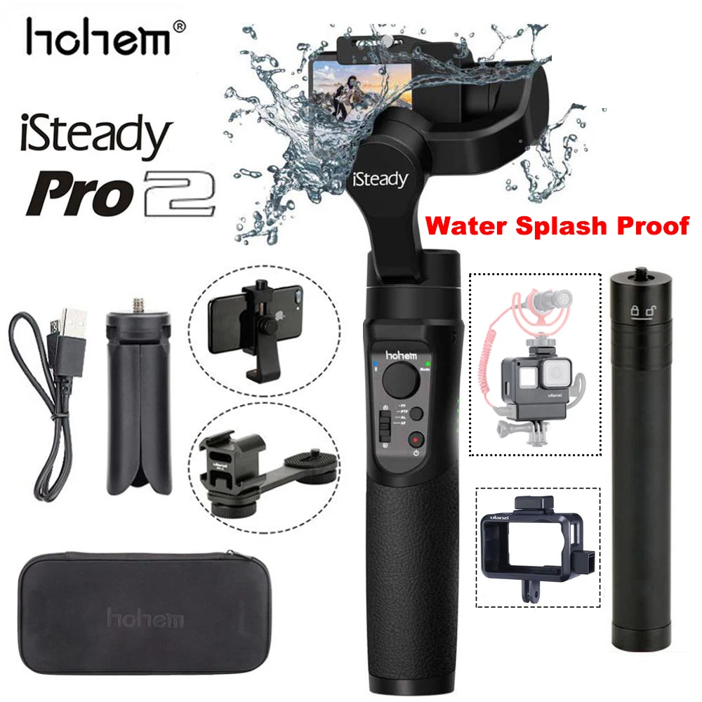 

Hohem iSteady Pro 2 Handheld Gimbal Stabilizer for Gopro Hero 7/6/5/4/3 DJI Osmo Action YiCam SJCAM Action Cameras