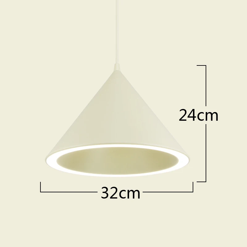 Modern creative acrylic lampshade 220V LED single head pendant lighting for living room kitchen bedroom restaurant hotel room - Цвет корпуса: Yellow color 32cm
